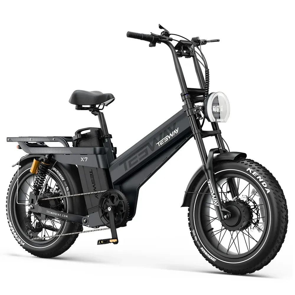 TESWAY X7 AWD Dual Motor Electric Bike | 3600W Peak Power, 200NM Torque & 52V 60Ah Fat Tire E-Bike